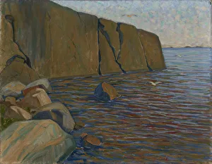 Cracked Prints: Cliffs, 1926. Creator: Hanna Ronnberg