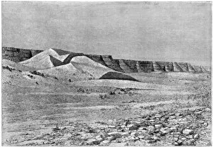 Images Dated 19th January 2008: Cliffs of the Igharghar, taken from the north of Temassinin, c1890. Artist: Armand Kohl
