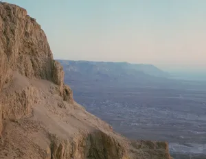 Masada Prints: Cliffs of Masada at sunrise