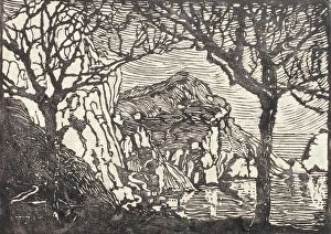 Tyrrhenian Sea Prints: Cliffs in Sunlight, Capri, 1922-1929. Creator: Margaret Jordan Patterson