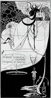 French Text Gallery: The Climax, c1893. Artist: Aubrey Beardsley