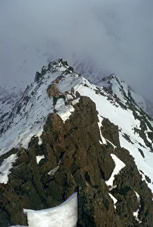 Climber Prints: Climber on Crib Goch ridge on Snowdon