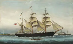 Marine Prints: The Clipper Barque Lady Gertrude, 1888
