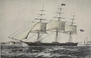 Clipper Ship Nightingale , 1854, Currier & Ives (Colour Lithograph) Clipper Ship Nightingale , 1854, Currier & Ives (Colour Lithograph)