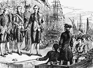 Plassey Baron Prints: Clive Departing from India, c1891. Creator: James Grant