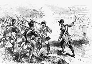 Leading Gallery: Clive Leading His Men Up To Conjeveram, c1891. Creator: James Grant