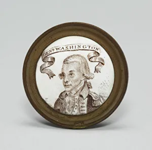 Birmingham Prints: Cloak Pin (Knob or Tieback), England, c. 1780. Creator: Unknown