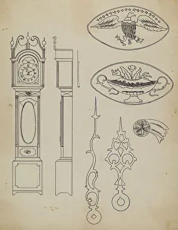 Joseph Rothenberg Prints: Clock, 1935/1942. Creator: Joseph Rothenberg