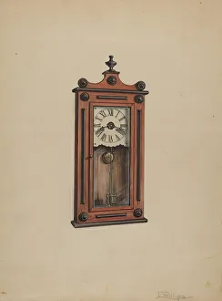 Numeral Prints: Clock, 1936. Creator: Lawrence Phillips
