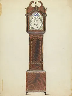 Bialostosky Ruth Prints: Clock, c. 1935. Creator: Ruth Bialostosky