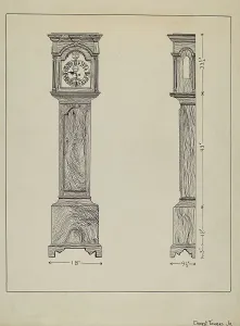 Ernest A Towers Jr Prints: Clock, c. 1936. Creator: Ernest A Towers Jr