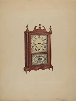 Numeral Prints: Clock, c. 1936. Creator: Lawrence Phillips