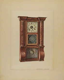 Clock, c. 1936. Creator: Lawrence Phillips