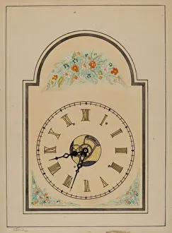Numeral Prints: Clock, c. 1938. Creator: Nicholas Gorid