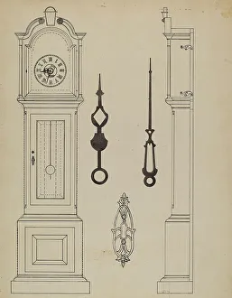 Gorid Nicholas Prints: Clock, c. 1938. Creator: Nicholas Gorid