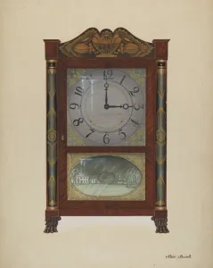 Numeral Prints: Clock, c. 1938. Creator: Rex F Bush