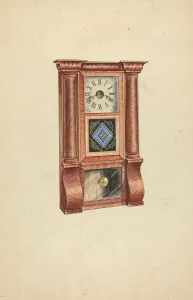 Numeral Prints: Clock, c. 1953. Creator: Lawrence Phillips
