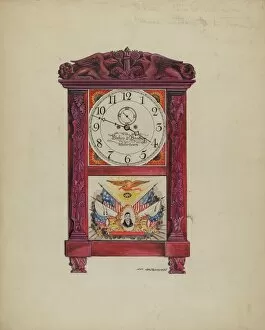 Time Collection: Clock, Eight Day, c. 1936. Creator: Walter W. Jennings