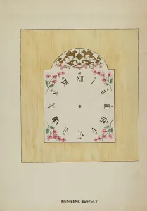 Clock Face Prints: Clock Face, c. 1936. Creator: Ann Gene Buckley