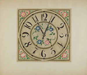 Timepiece Collection: Clock Face, c. 1937. Creator: Gene Luedke