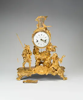 Clock Face Prints: Clock, France, c. 1775. Creator: Pierre Martin Merra