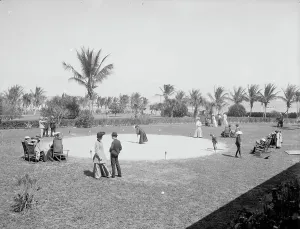 Deck Chair Prints: Clock golf at the Royal Palm [Hotel], Miami, Fla. c1905. Creator: Unknown