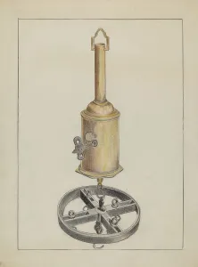 Mechanical Prints: Clock Jack, c. 1936. Creator: Benjamin Resnick
