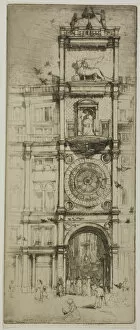 Venice Italy Collection: The Clock Tower, Venice, 1909. Creator: Donald Shaw MacLaughlan