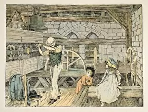 The Clockwinder, from Four and Twenty Toilers, pub. 1900 (colour lithograph)