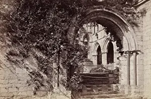 Overgrown Prints: Cloister Door, Dryburgh Abbey, between 1870 and 1880. Creator: George Washington Wilson