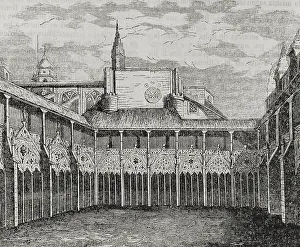 Courtyard Prints: Cloisters of the Cathedral of Pamplona