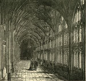 The Cloisters of Gloucester Cathedral, 1898. Creator: Unknown