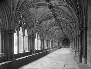 Eleventh Century Prints: The Cloisters, Norwich Cathedral, Norfolk, c1955. Creator: Arthur Charles Kirby Ware