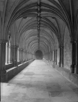Vanishing Point Prints: The Cloisters, Norwich Cathedral, Norfolk, c1955. Creator: Arthur Charles Kirby Ware