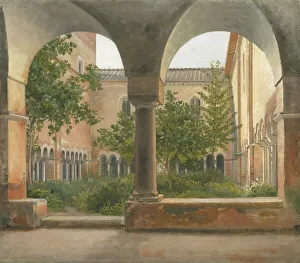 Saint Lawrence Outside The Walls Prints: The Cloisters of San Lorenzo fuori le mura in Rome; 1814-1816. Creator: CW Eckersberg