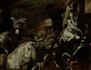 Rescuing Prints: Clorinda Rescuing Sofronia and Olindo, about 1660. Creator: Mattia Preti