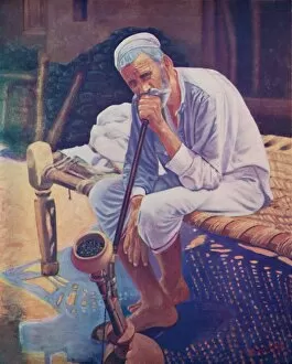 Hookah Collection: At Close of Day, 1936. Creator: R L Lekhi
