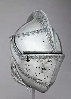 Daniel Collection: Close Helmet for the Tourney, Austrian, Innsbruck, dated 1552. Creator: Unknown