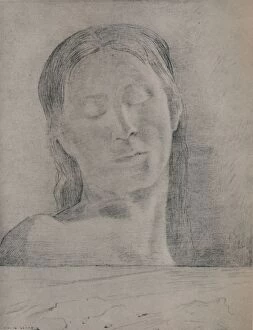 Closed Eyes, c.1890, (1946). Artist: Odilon Redon