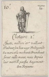 Della Bella Prints: Clotaire 2.-e / Juste, modere... from Game of the Kings of France