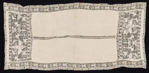 Needle Lace Prints: Cloth with Border of Crowned Double-Headed Eagles with Various Emblems