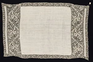 Cloth with Border of Vegetal Pattern, 19th century. Creator: Unknown Cloth with Border of Vegetal Pattern, 19th century. Creator: Unknown
