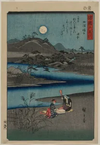 1797 1858 Prints: Cloth Fulling Jewel River in Settsu