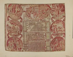 Calculation Prints: Cloth with Numeration Table, 1941. Creator: Marie Lutrell