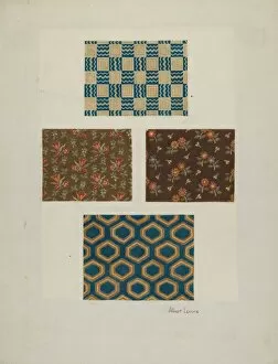 Dressmaking Gallery: Cloth Samples, c. 1940. Creator: Albert J. Levone