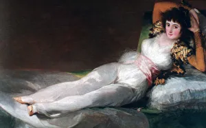 Cushion Prints: The Clothed Maja, c1800. Artist: Francisco Goya