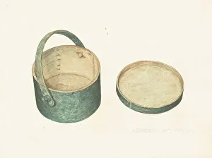 Clothespins Prints: Clothes Pin Basket, c. 1938. Creator: Herndon Hightower