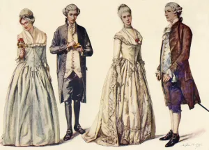 Hanover Prints: Clothing during the Reign of George II 1760-1776, 1903, (1937). Creator: Sophie B Steel