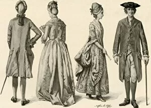 White Background Gallery: Clothing during the Reign of George III, 1760-1776, 1903, (1937). Creator: Sophie B Steel
