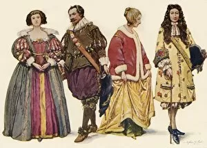 Hairdressing Collection: Clothing during the Reigns of Charles I and II, and James II, (1640-1686), 1903, (1937)